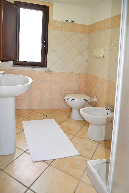 Koupelna v ubytování Agriturismo Rubinu