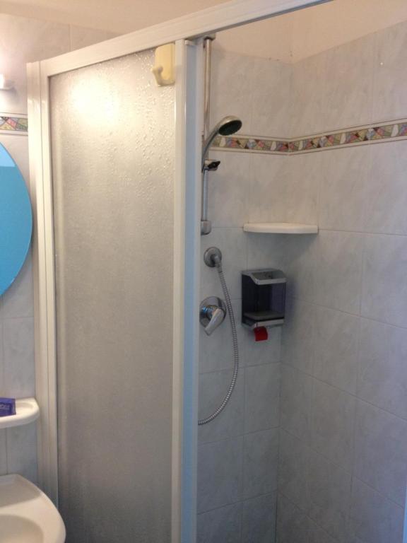 Koupelna v ubytování Hotel Rivamare