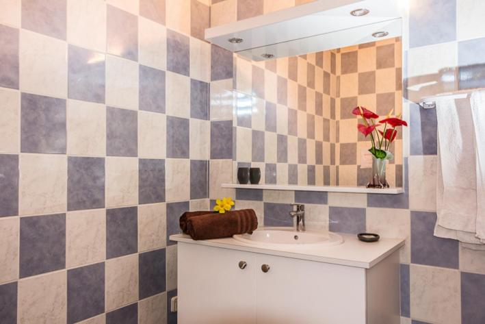 Koupelna v ubytování Habitation Cantamerle