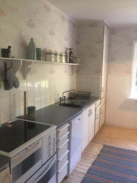 Kuchyň nebo kuchyňský kout v ubytování Kolstigenhus