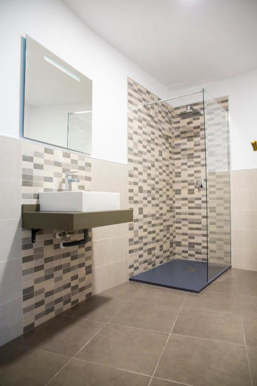 Koupelna v ubytování Hotel Salambina