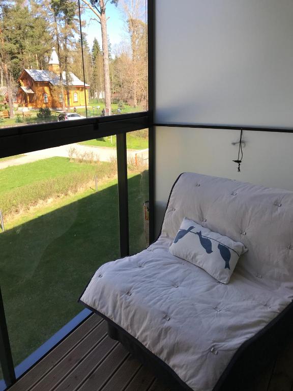 Postel nebo postele na pokoji v ubytování Apartments in Vabaduse 72