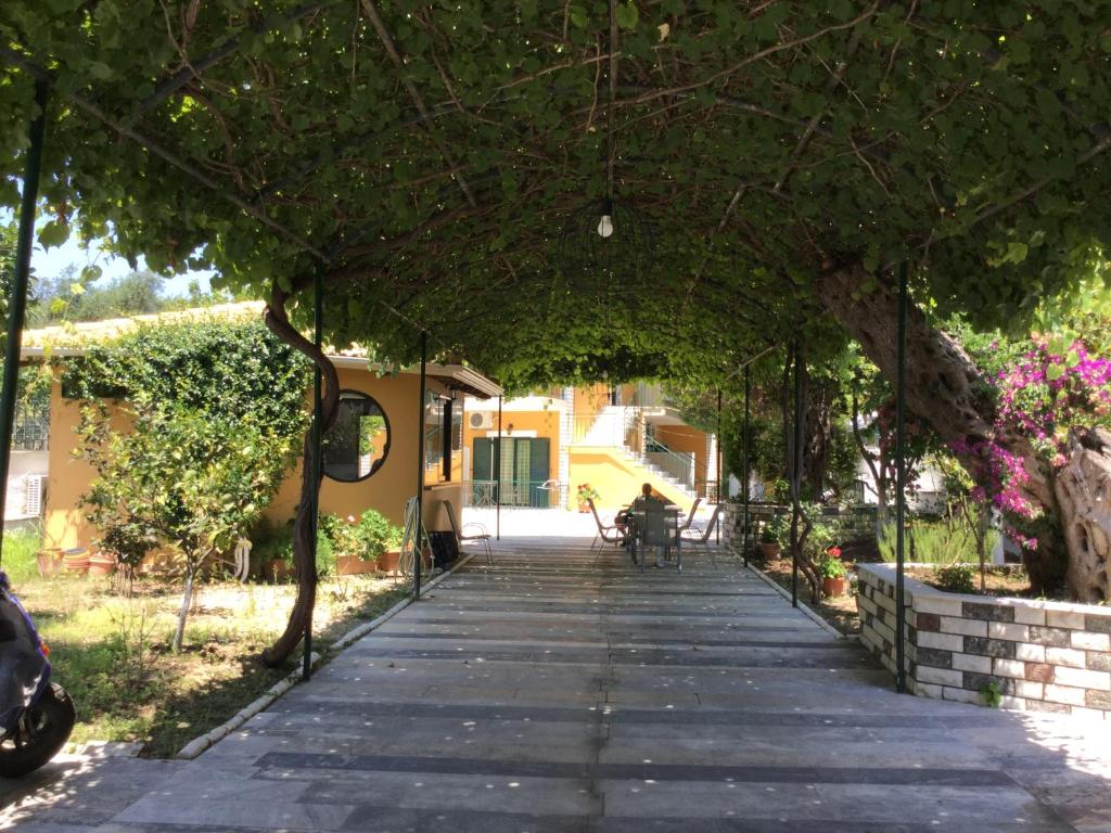 A garden outside Villa Vasso