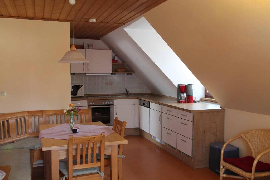 Kuchyň nebo kuchyňský kout v ubytování Feriendorf Nehmeier