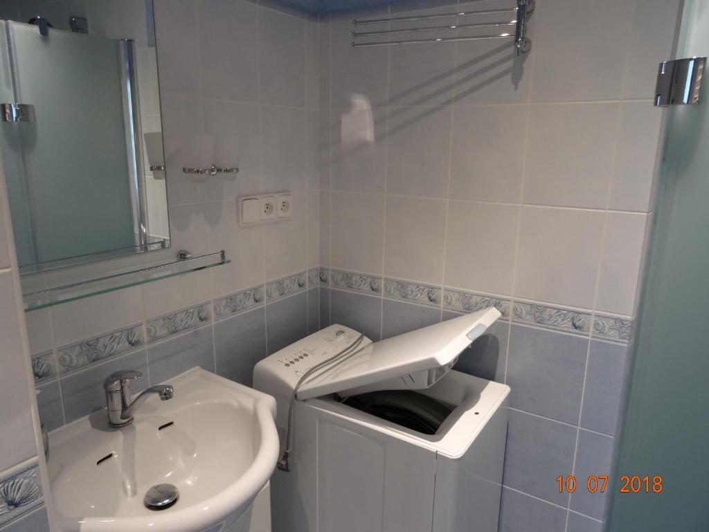 Koupelna v ubytování Apartmány Hágy L+L