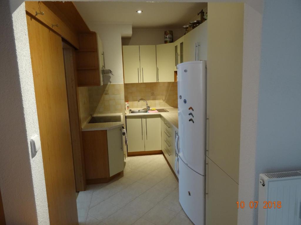 Kuchyň nebo kuchyňský kout v ubytování Apartmány Hágy L+L