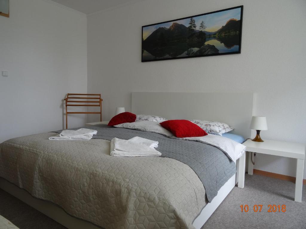 Postel nebo postele na pokoji v ubytování Apartmány Hágy L+L