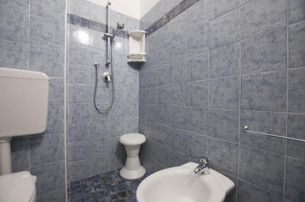 Koupelna v ubytování Hotel Edelweiss