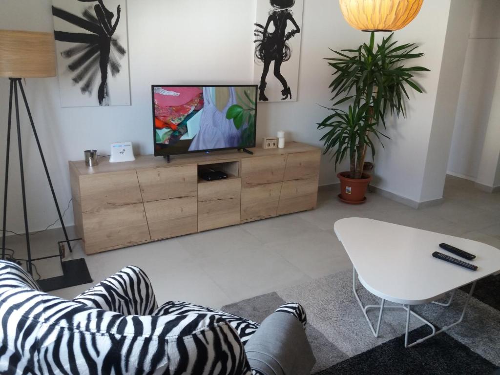 TV a/nebo společenská místnost v ubytování Lola app in city center, 4+1 pax