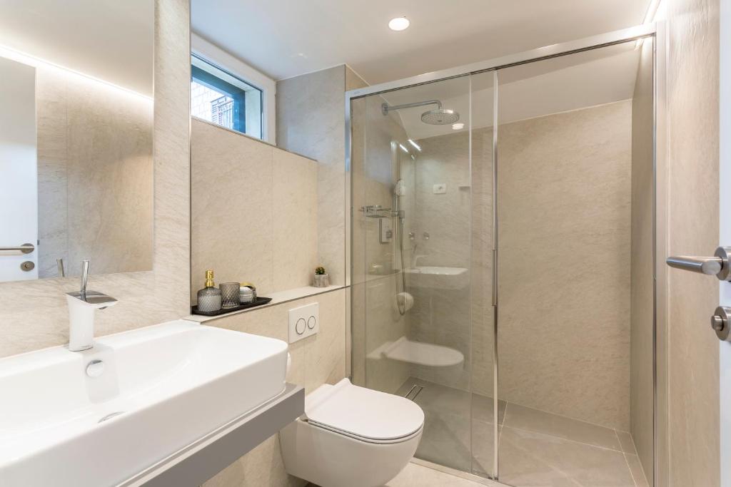 Koupelna v ubytování Miara Luxury Rooms