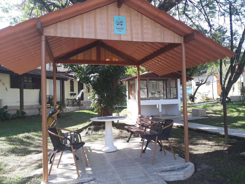 Zahrada ubytování Pousada Chez Nous