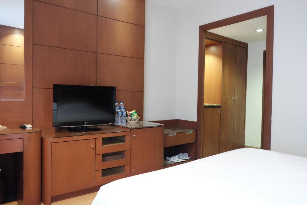 TV a/nebo společenská místnost v ubytování Grand Sakura Hotel