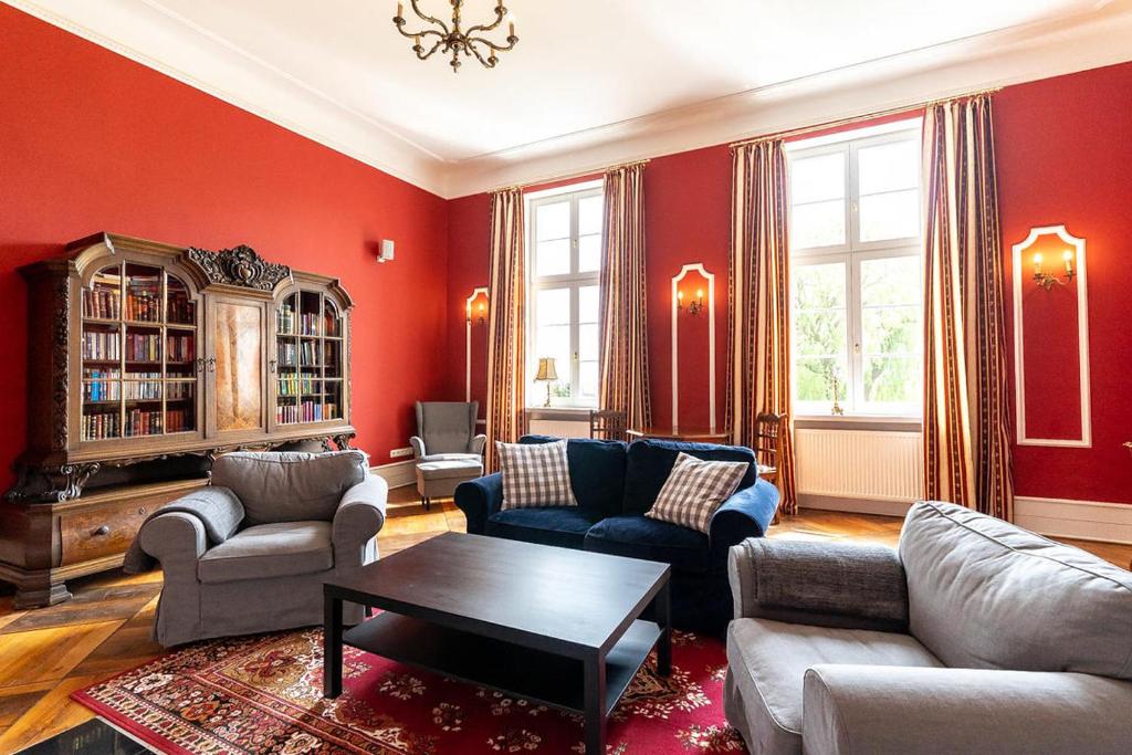 Posezení v ubytování Gutshaus Groß Helle