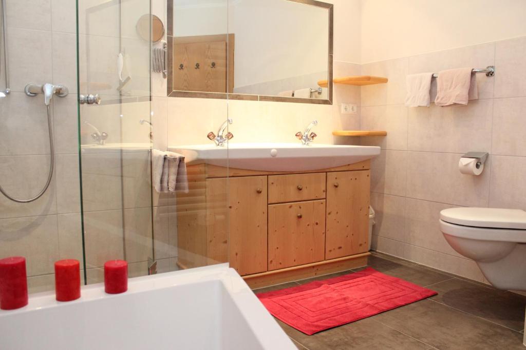Koupelna v ubytování Appartements Moahof Zuhaus