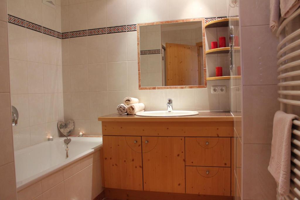 Koupelna v ubytování Appartements Moahof Zuhaus
