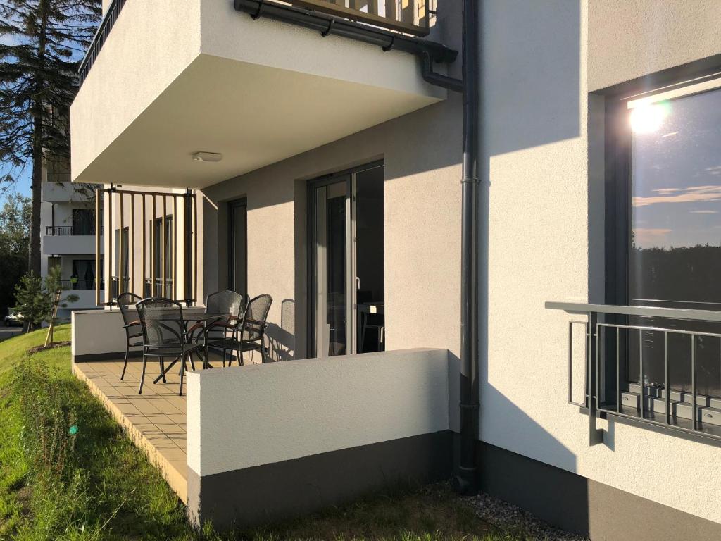 Balkón alebo terasa v ubytovaní Rezydencja Ustronie Morskie Zachodnia