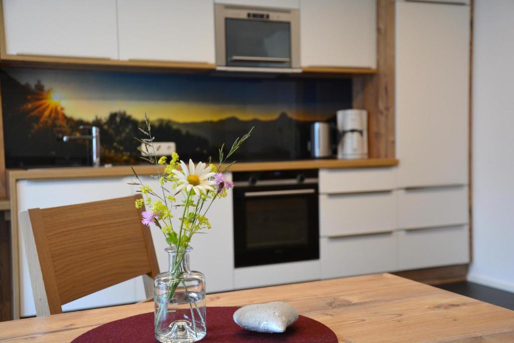 Kuchyň nebo kuchyňský kout v ubytování Hotel Garni Alpina