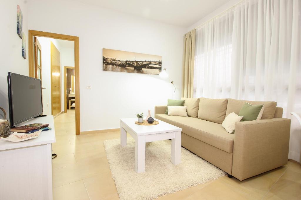 A television and/or entertainment centre at Apartamento San Julian