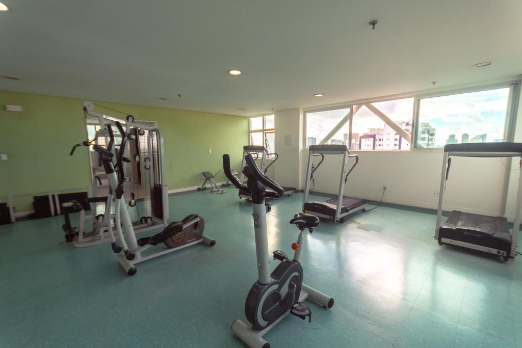 Fitness centrum a/nebo fitness zařízení v ubytování Iguatemi Business & Flat by Avectur