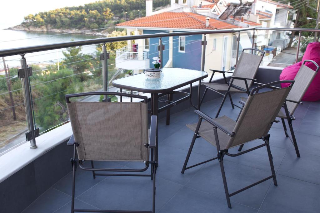 Balkón alebo terasa v ubytovaní Blue4Aqua Apartments