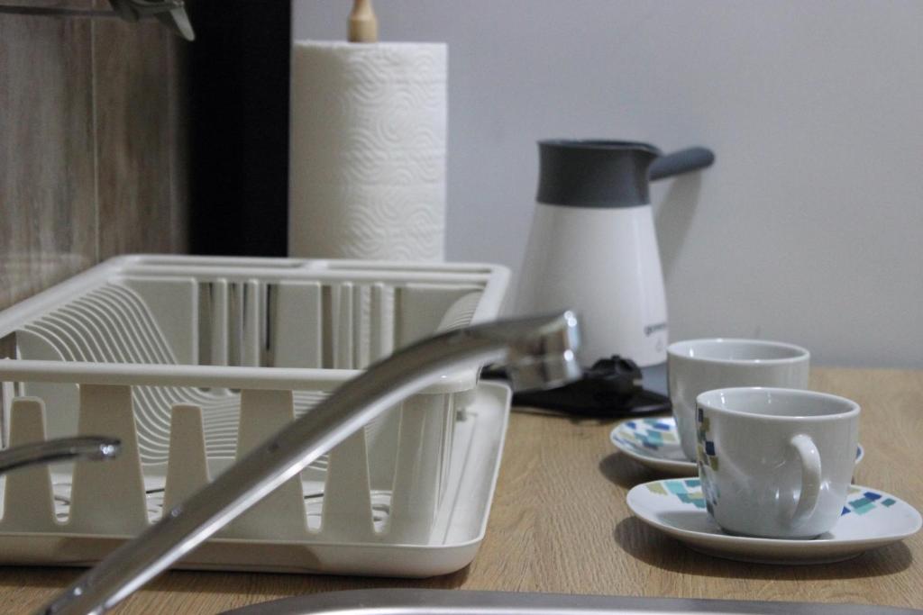 Coffee and tea making facilities at Apartment Jazz