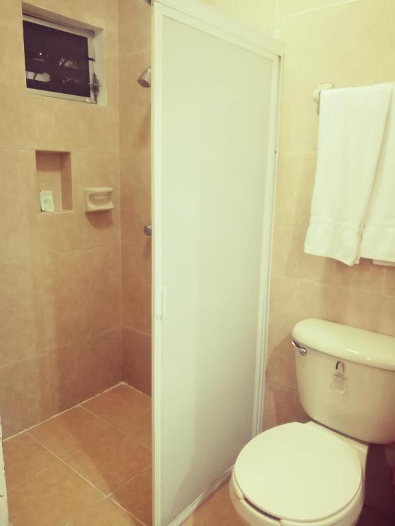Koupelna v ubytování Hotel El Marques