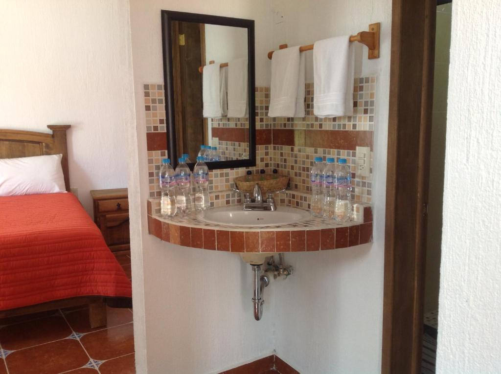 Koupelna v ubytování Hotel Finca Las Bovedas