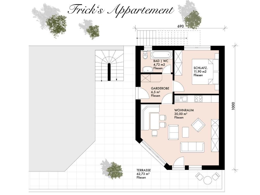 Plano de Fricks Appartement