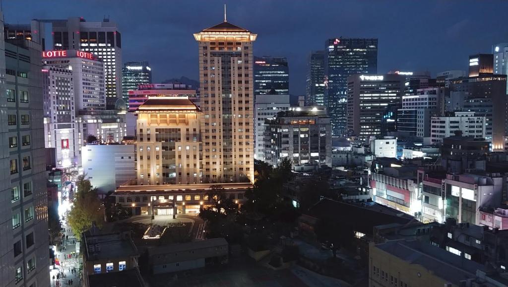 วิวเมืองโซลทั่วไปหรือวิวเมืองที่เห็นจากโฮสเทล