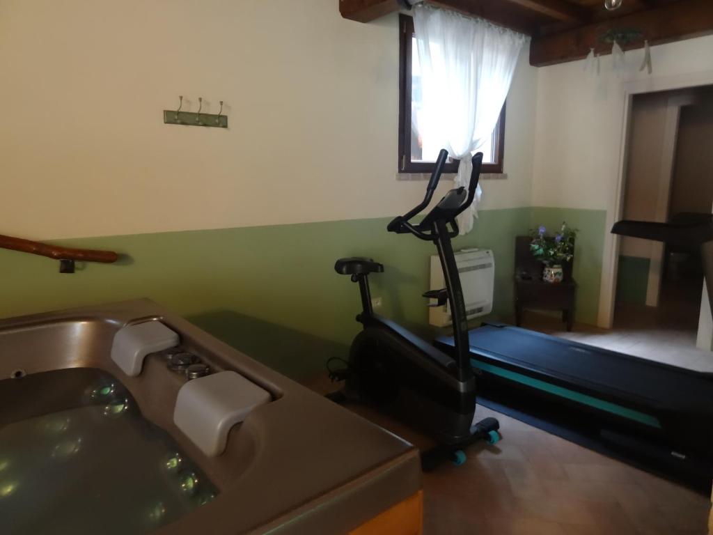 Fitness centrum a/nebo fitness zařízení v ubytování Agriturismo Tara