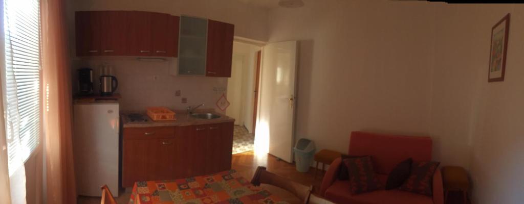 Kuchyň nebo kuchyňský kout v ubytování Apartments and rooms Krstina