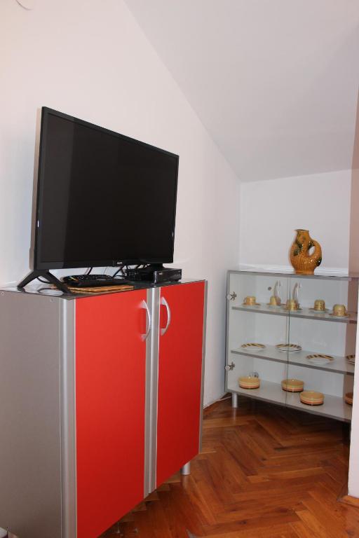 Televízia a/alebo spoločenská miestnosť v ubytovaní Dudić apartmani