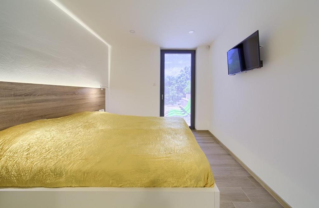 Televízia a/alebo spoločenská miestnosť v ubytovaní Villa Celeia