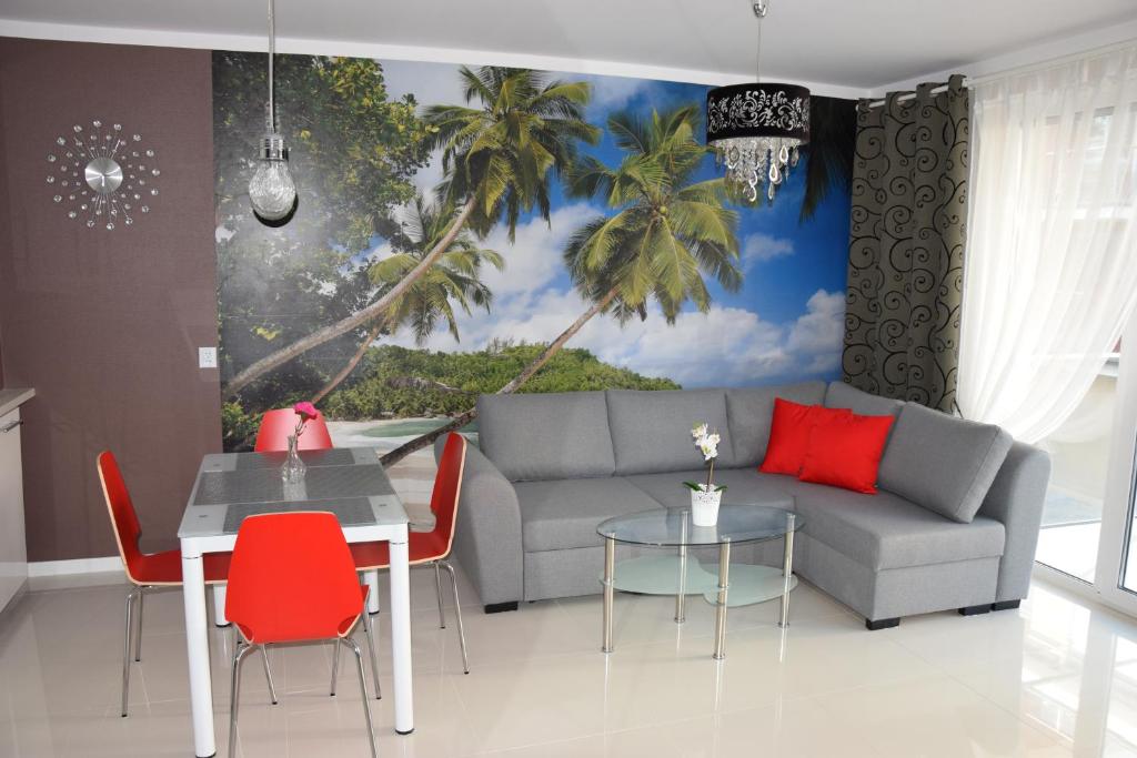 Posedenie v ubytovaní Apartament Ibiza przy plaży