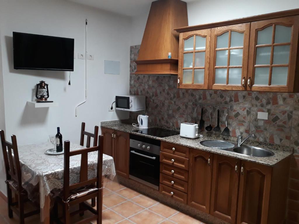 Kuchyň nebo kuchyňský kout v ubytování Casa Las Velas