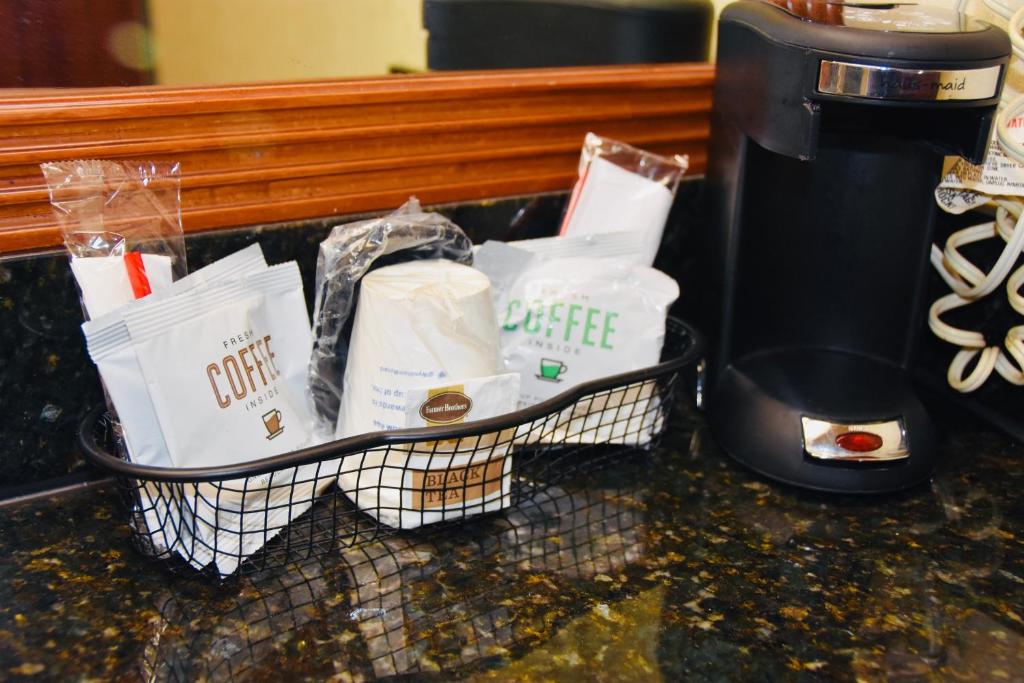 a basket sitting on a counter with some food at Days Inn by Wyndham Las Cruces in Las Cruces