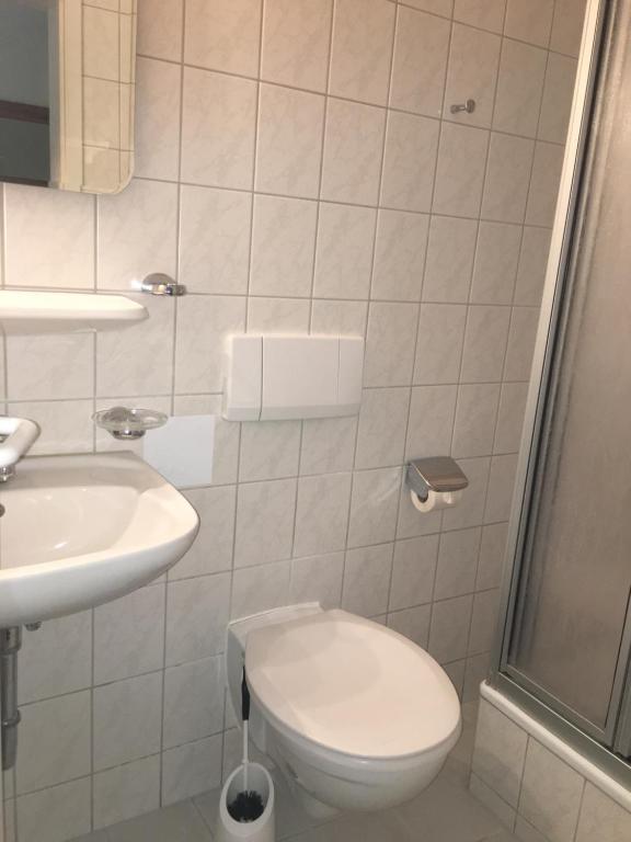 Koupelna v ubytování Hotel Villa Fröhlich