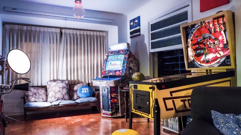 TV a/nebo společenská místnost v ubytování Paradiso Hostel & Suites - TOP 1 DE SÃO PAULO