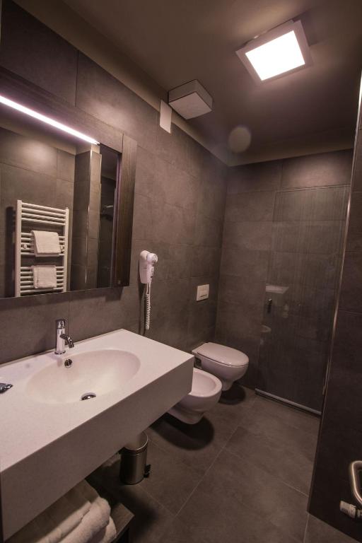 Koupelna v ubytování Hotel Bigio