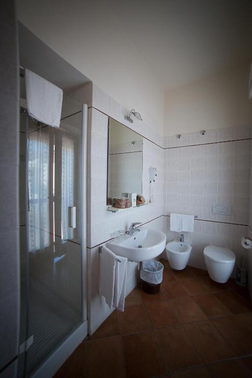 Koupelna v ubytování Hotel Miramare