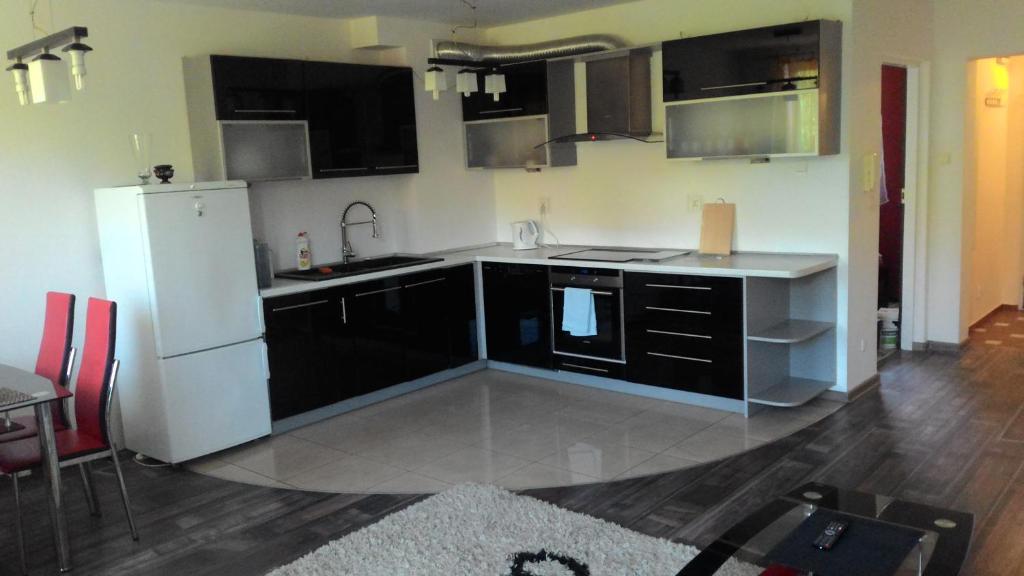 Kuchyňa alebo kuchynka v ubytovaní Apartament w Giżycku przy plaży