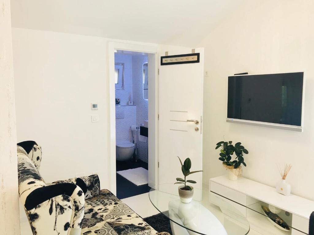 Koupelna v ubytování Apartmani Beril Lux