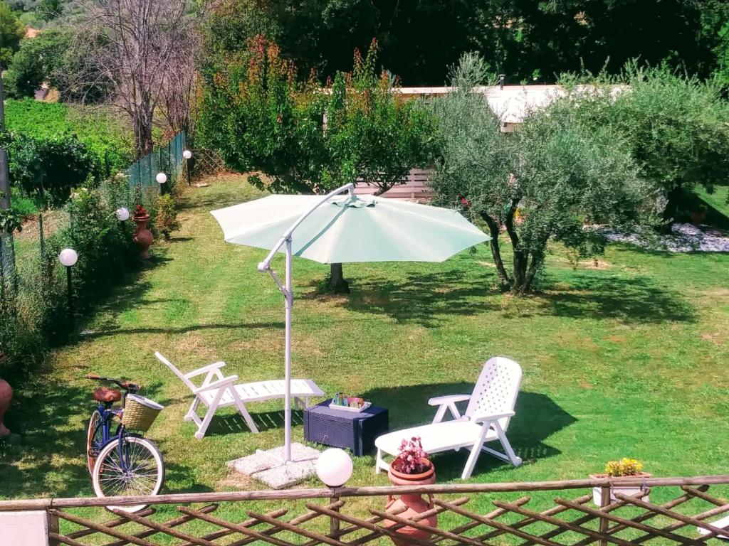 Zahrada ubytování FalcoBianco GuestHouse