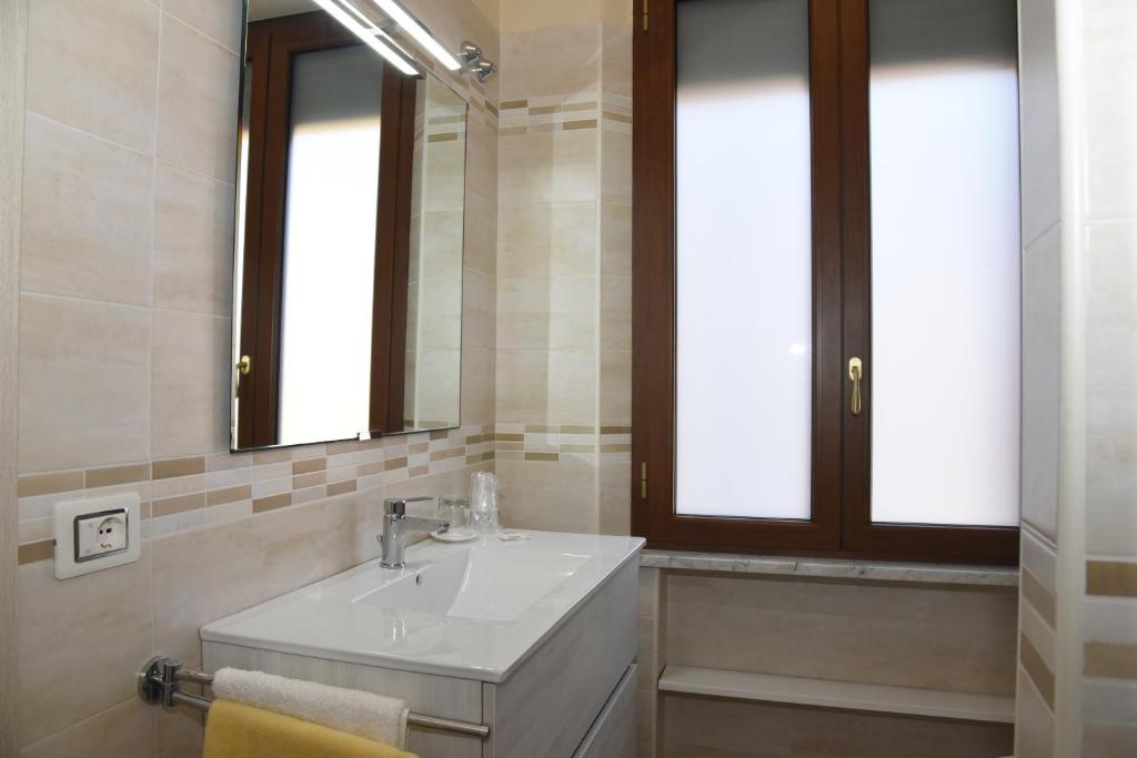 Koupelna v ubytování Albergo La Rosetta