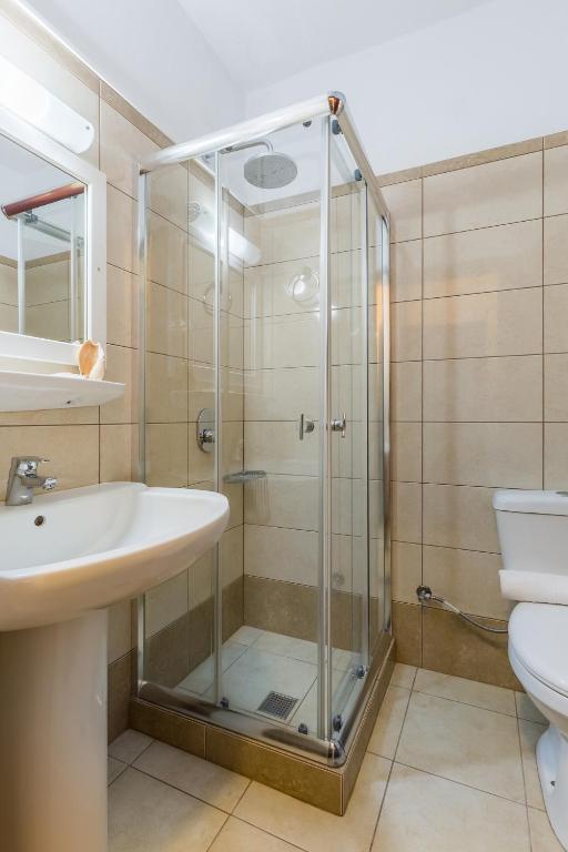 Koupelna v ubytování Ionia Hotel