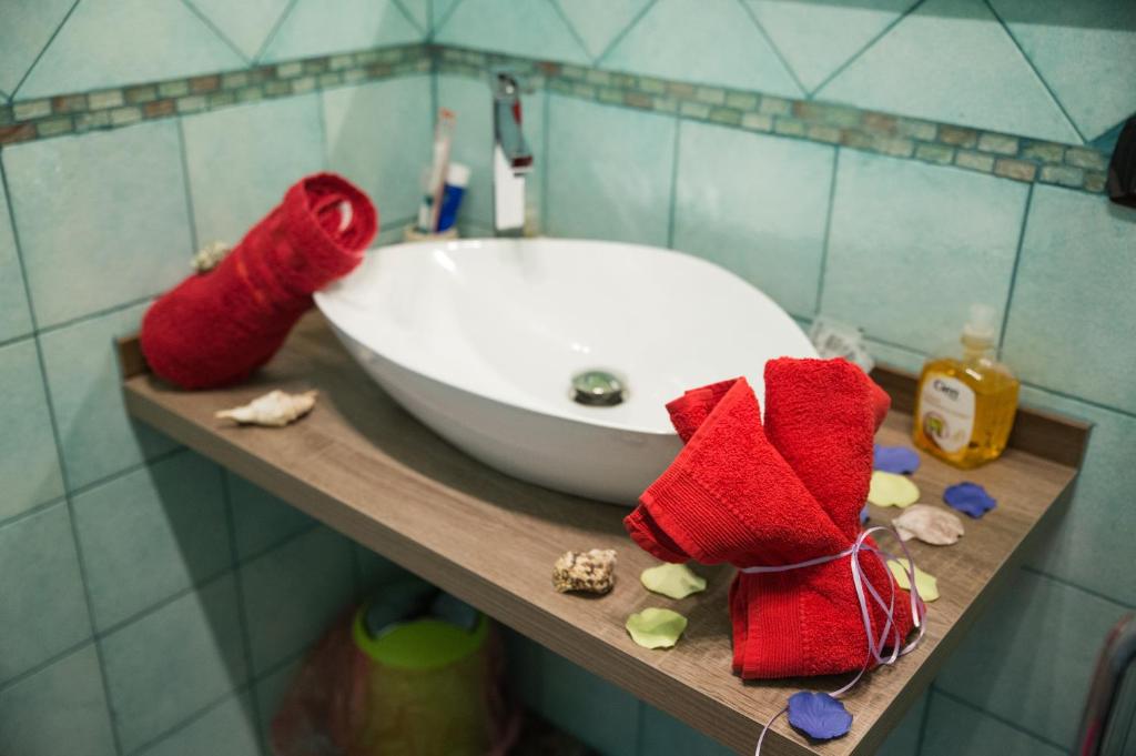 Koupelna v ubytování Acqua Azzurra