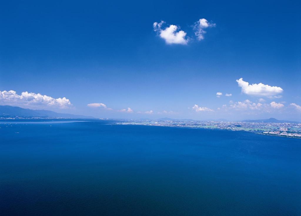 a view of a large body of water at Lake Biwa Otsu Prince Hotel in Otsu