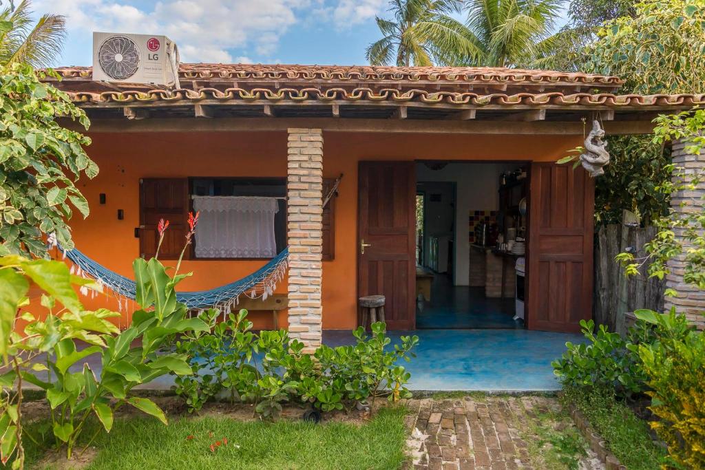 En have udenfor Casa Aconchegante em Caraíva - Casas Do San