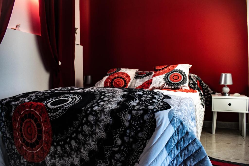 Postel nebo postele na pokoji v ubytování Chambre d'hôtes Lempery