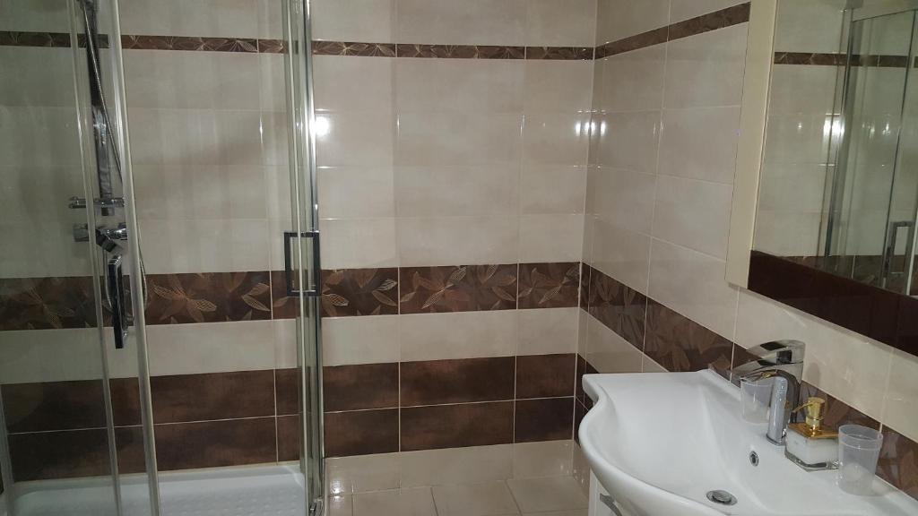 Koupelna v ubytování Hotel Kotva